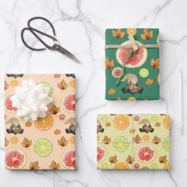 Thanksgiving Decor Fall Farmhouse  ラッピングペーパーシート
