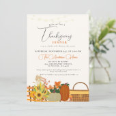 Thanksgiving Dineer fall Pumpkin Turkey party   招待状 (スタンド正面)