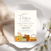 Thanksgiving Dineer fall Pumpkin Turkey party   招待状