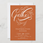 Thanksgiving Dinner のお誘い 招待状 (正面)