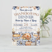 Thanksgiving Dinner 家族 友達 招待状 (スタンド正面)