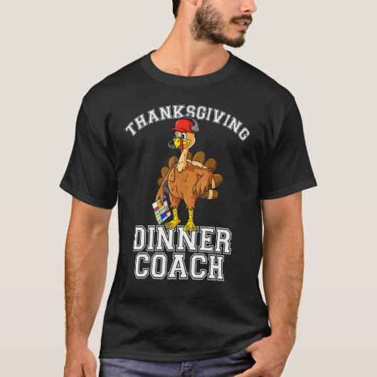 Thanksgiving Dinner Coach   Turkey  Chef Cook Tシャツ (正面)