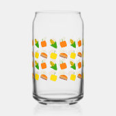 Thanksgiving Dinner Glass Can Thanksgiving Decor ガラス缶 (正面)