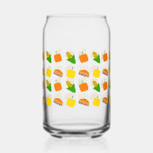 Thanksgiving Dinner Glass Can Thanksgiving Decor ガラス缶 (裏面)