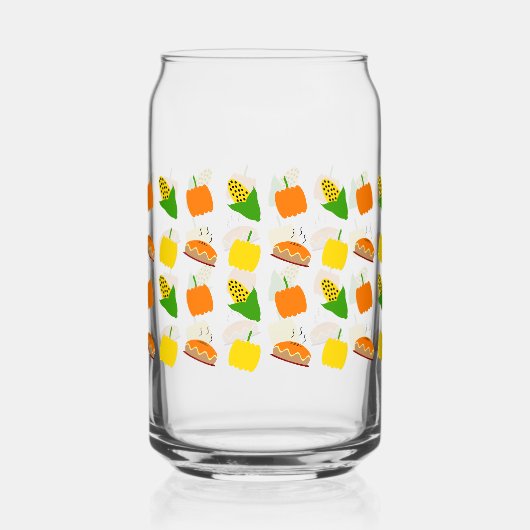 Thanksgiving Dinner Glass Can Thanksgiving Decor ガラス缶 (左)