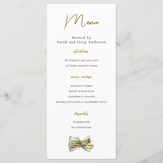 Thanksgiving Dinner Holiday  メニュー (正面)