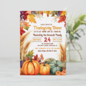 Thanksgiving Dinner Invitation 招待状 (スタンド正面)