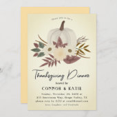 Thanksgiving Dinner Invitation 2024 招待状 (正面/裏面)