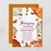 Thanksgiving Dinner Invitation | Let's Gather Invi ポストカード (正面/裏面)