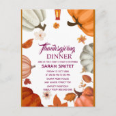 Thanksgiving Dinner Invitation | Let's Gather Invi ポストカード (正面)
