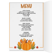 Thanksgiving dinner menu style 10.retro fall (内側 (左))