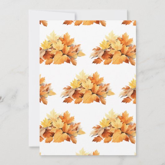 Thanksgiving Dinner pie Horizontal Invitation 招待状 (裏面)