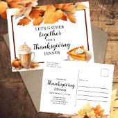 Thanksgiving Dinner Pie Invitation ポストカード