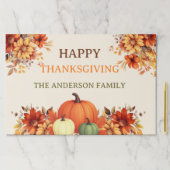Thanksgiving dinner pumpkin orange placemats ペーパーパッド (インサイチュ)
