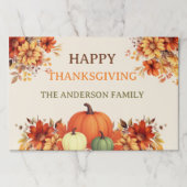 Thanksgiving dinner pumpkin orange placemats ペーパーパッド (正面)