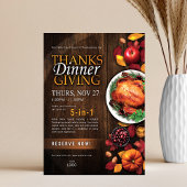 Thanksgiving Dinner Restaurant Special Event Flyer チラシ