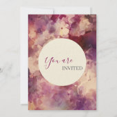 Thanksgiving Dinner Watercolor Florals Custom 招待状 (裏面)