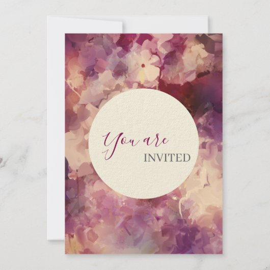 Thanksgiving Dinner Watercolor Florals Custom 招待状 (裏面)