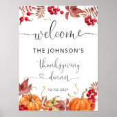 Thanksgiving dinner welcome ポスター (正面)
