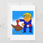 Thanksgiving Donald Trump funny turkey 招待状 (正面)