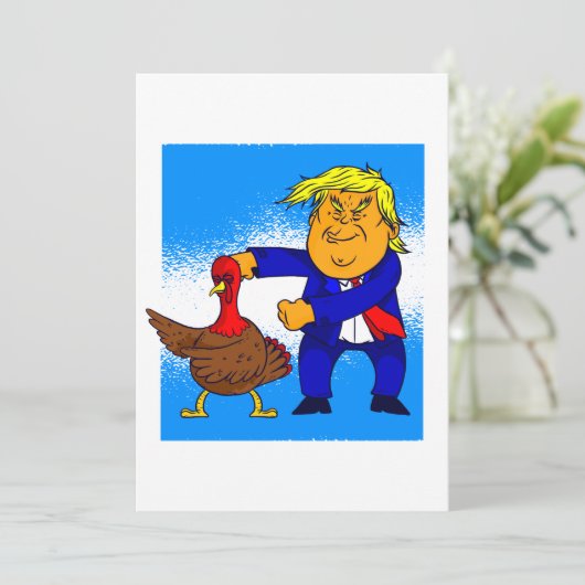 Thanksgiving Donald Trump funny turkey 招待状 (スタンド正面)