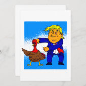 Thanksgiving Donald Trump funny turkey 招待状 (正面/裏面)