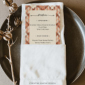 Thanksgiving Double Sided Menu & Place Card Plaid メニュー