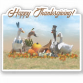 Thanksgiving Ducks - Pilgrims & Indians シール (正面)