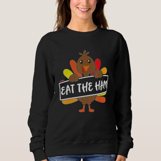 Thanksgiving Eat The Ham Kids スウェットシャツ (正面)