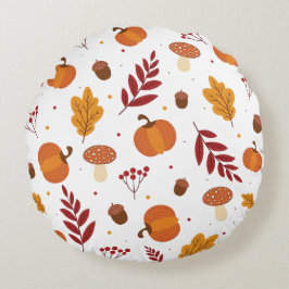 Thanksgiving Elements Round Pillow ラウンドクッション