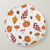 Thanksgiving Elements Round Pillow ラウンドクッション (裏面)