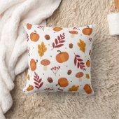 Thanksgiving Elements Throw Pillow クッション (ブランケット)