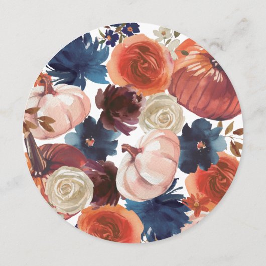 Thanksgiving Fall autumn Pumpkins Menu  メニュー (裏面)