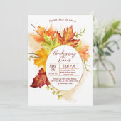 Thanksgiving Fall Leaves Dinner Invitation 招待状 (スタンド正面)