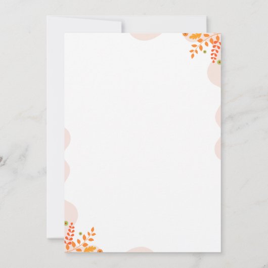 Thanksgiving Fall Leaves Dinner Invitation 招待状 (裏面)