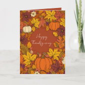 Thanksgiving Fall Pumpkin Greetings カード (正面)