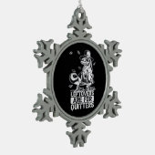 Thanksgiving - Family Thanksgiving Dinner Squad スノーフレークピューターオーナメント (左)