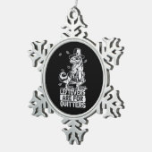 Thanksgiving - Family Thanksgiving Dinner Squad スノーフレークピューターオーナメント (右)