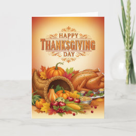 Thanksgiving Feast Blessings — Holiday Greeting カード