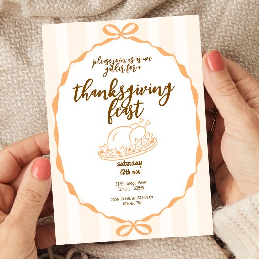 Thanksgiving Feast | Fall Dinner Party 招待状