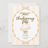 Thanksgiving Feast | Fall Dinner Party 招待状 (正面)