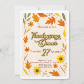 Thanksgiving Flat Holiday Card シーズンカード (正面)