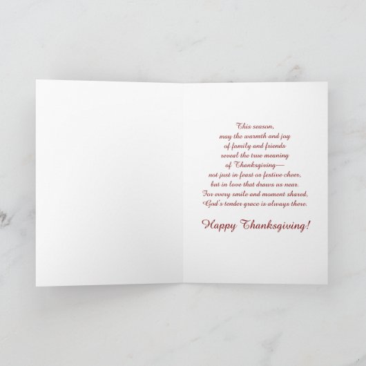 Thanksgiving Folded Greeting Card カード (内部)