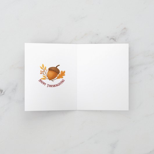 Thanksgiving Folded Greeting Card カード (内部)