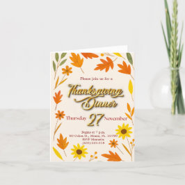 Thanksgiving Folded Greeting Card カード