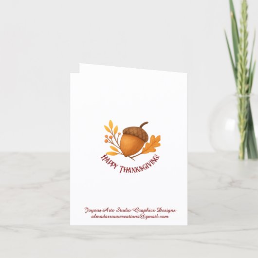Thanksgiving Folded Greeting Card カード (裏面)
