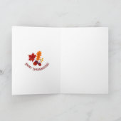 Thanksgiving Folded Holiday Card シーズンカード (内部)