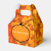 Thanksgiving Foliage Pumpkin Drawing Custom Text フェイバーボックス (裏面サイド)