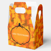 Thanksgiving Foliage Pumpkin Drawing Custom Text フェイバーボックス (オープン)