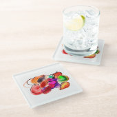 Thanksgiving food ガラスコースター (アングル)